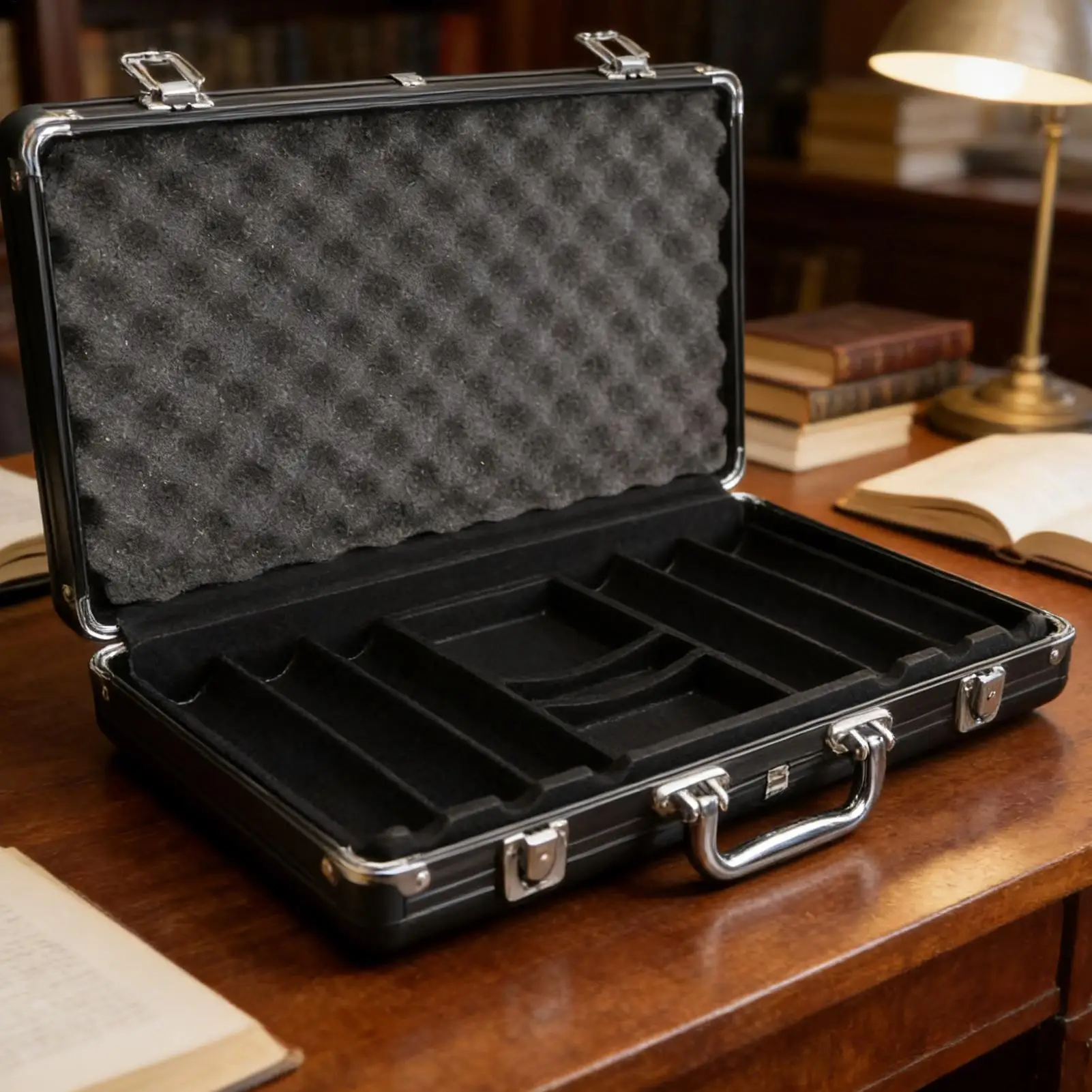 Aluminum Poker Case 300 Pieces Capacity Matte Black Aluminum Alloy Full Protection Poker Chip Display Case For Lovers Family ﻿