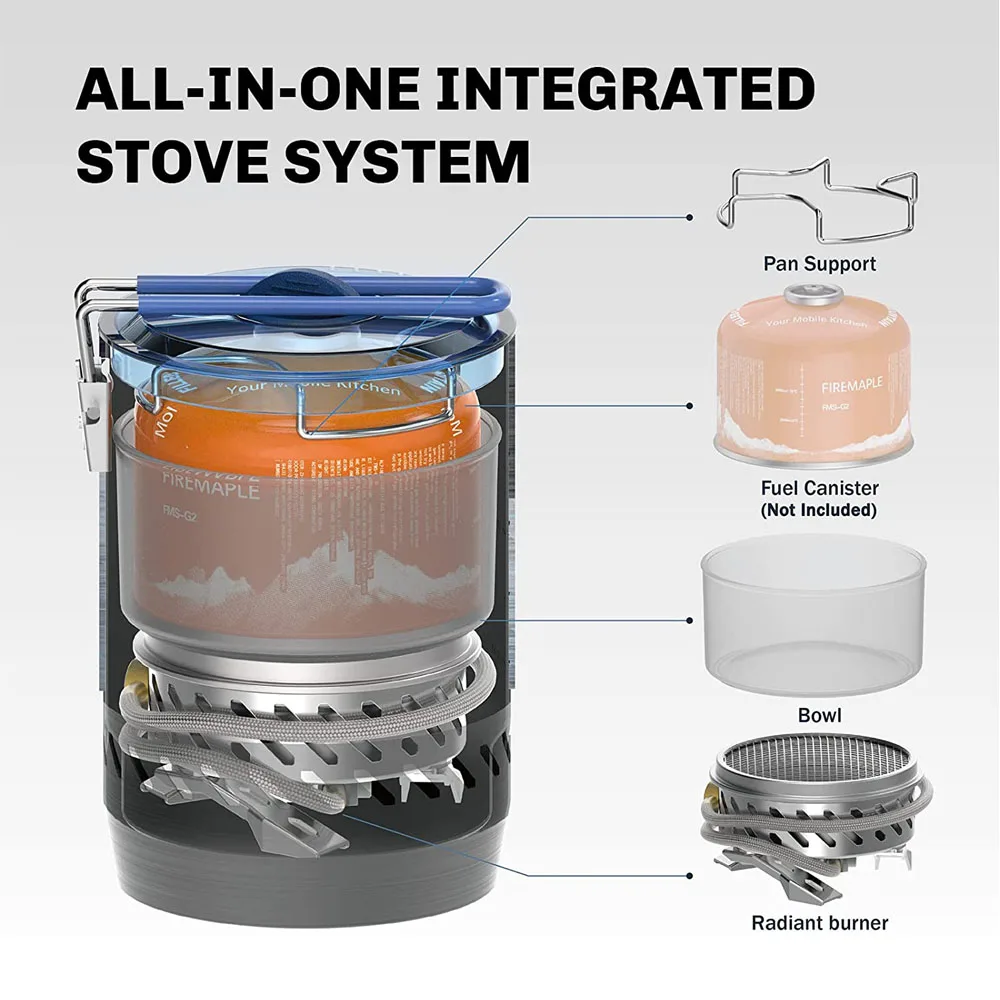 Fire-Maple Mars Radiant Stove System Kompakter winddichter Wärmetauscher mit Druckregelventil für Camping und Backpacking – Detail 6