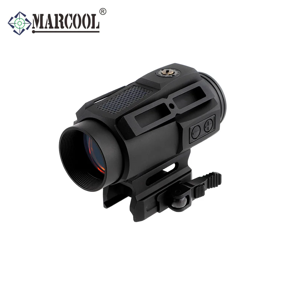 

Marcool 1x30 Solar Energy Red Dot Scope Optic Sight Hunting Waterproof QD Mount AR CQB Sight Armed .223 5.56 .308 7.62