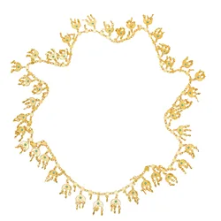 125cm Long Chain Moon Pendant Tassel Shoulder Body Chain Golden Turkish Ethnic Traditional Clothing India Kurdish Bride Jewelry
