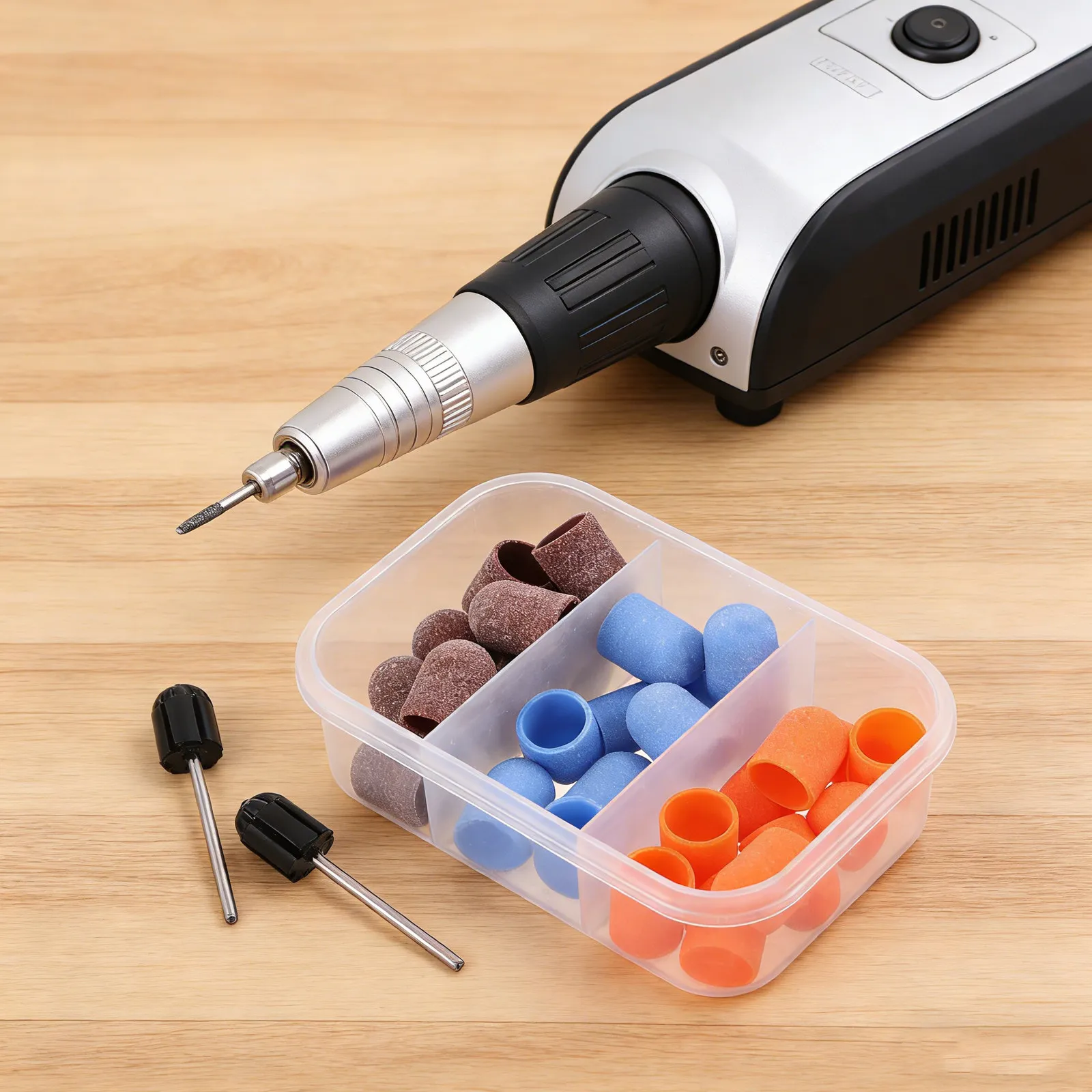 

30Pcs Nail Sanding Caps 80 120 180 Grit Fine Medium Coarse Acrylic Nail Drill Grinding Caps Mini 10Mm Manicure Pedicure Tool Gel