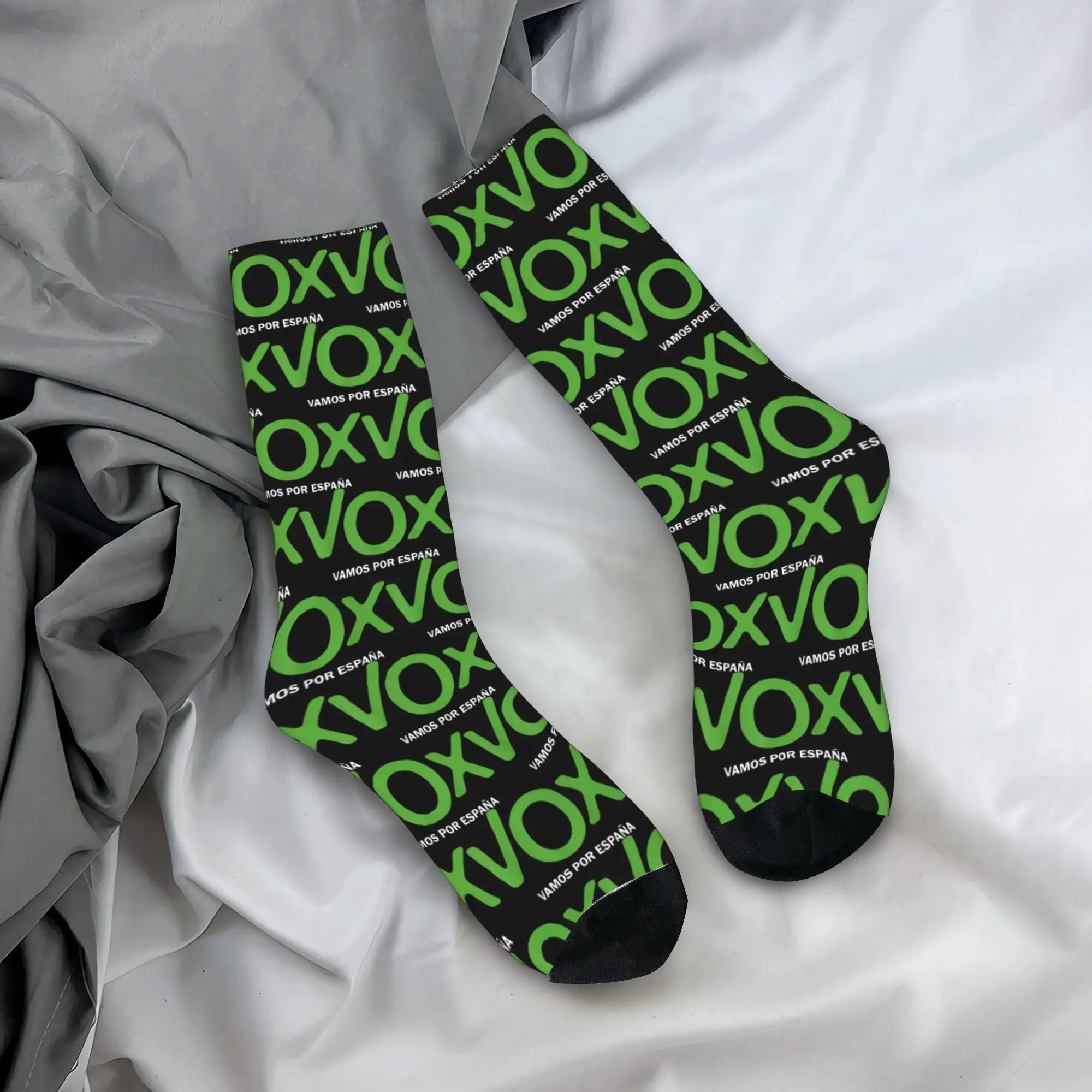 

Spain Vox Logo Socks Winter Stockings Korean Couple Soft Breathable Socks Design Outdoor Non Slip Socks