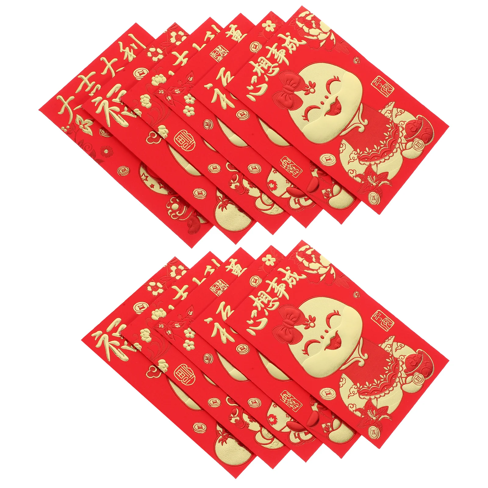 60 Pcs Lunar Calendar Lai See Red Envelope Bag Cant Specialty Paper Snake Year Spring Festival Packet