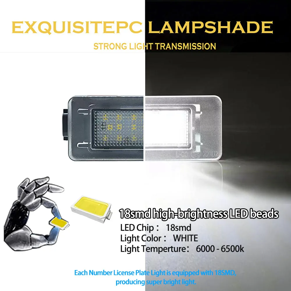 LED Number License Plate Light For Nissan Altima Versa Sedan 2019-2021 Serena 2016- Rouge Qashqai iii X-Trail 2021- Car Styling
