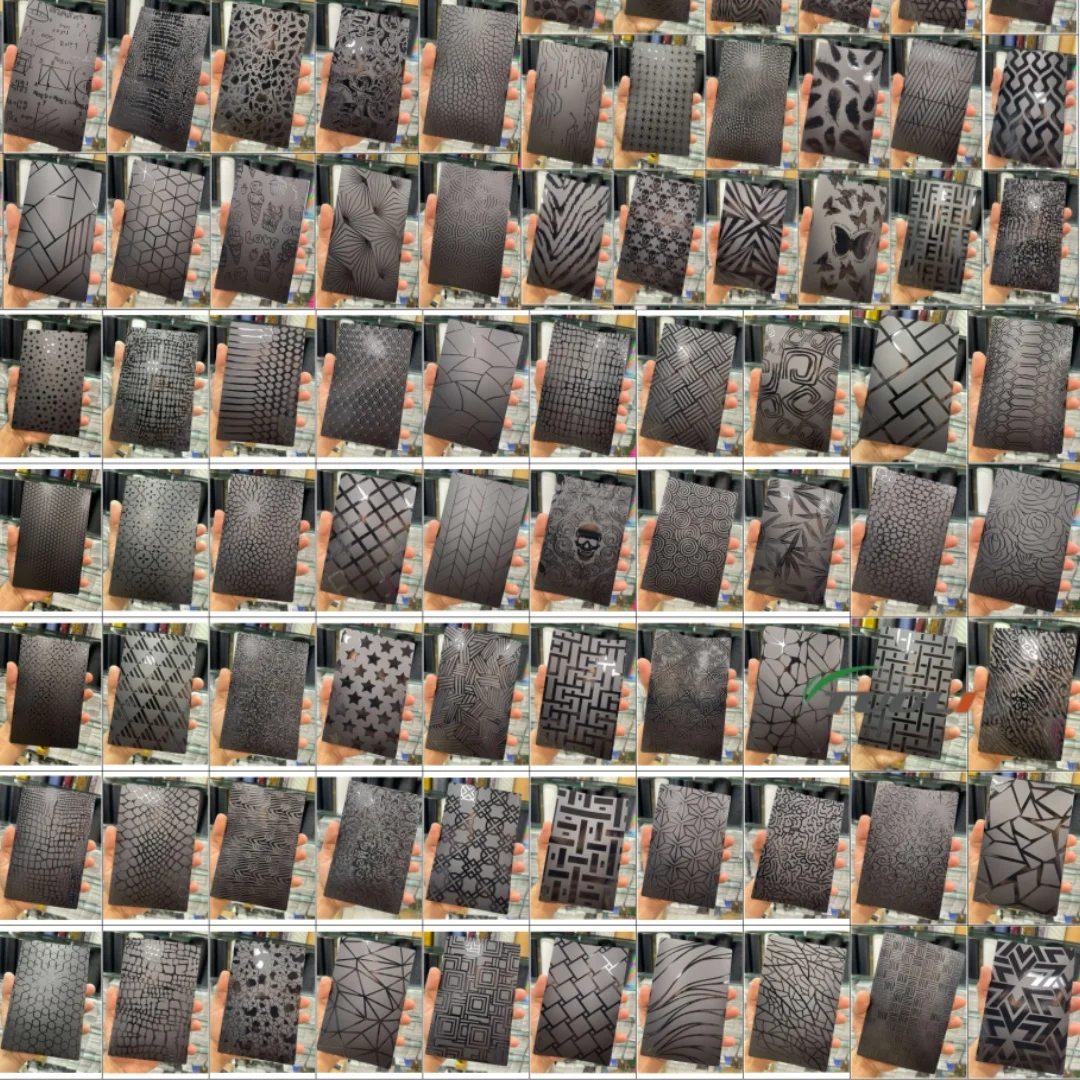 TUOLI Black 3D Embossed Texture Back Skin Film Protector Sticker For Blade Laser Cutting Machine Cellphone Decorative Sheet