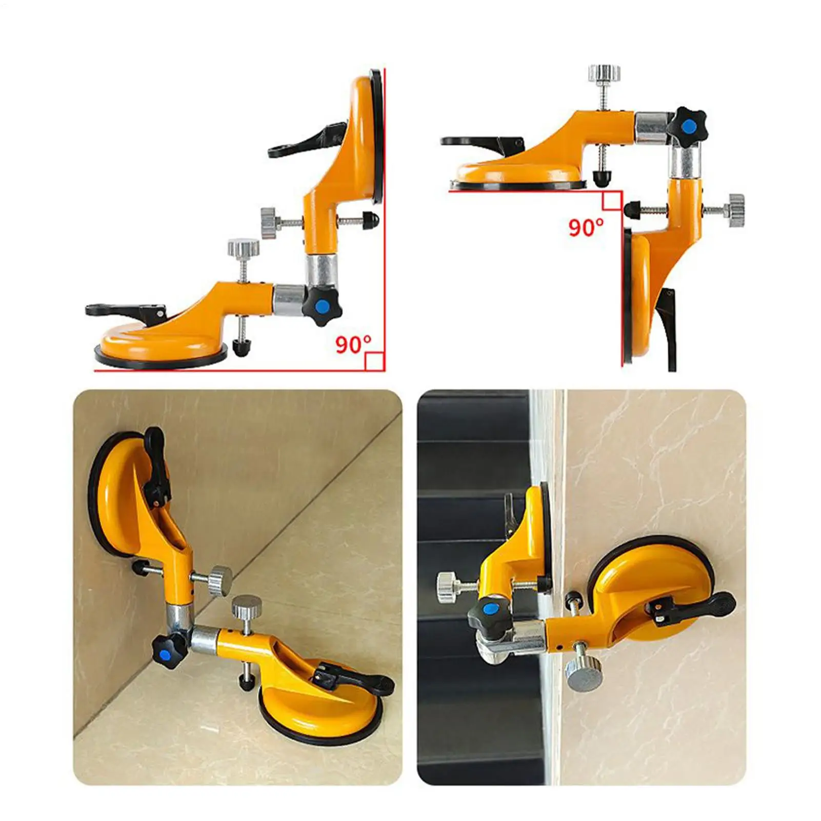 Ventouses de fenêtre, outil de ventouse sous vide pour sol robuste, support de levage réglable, fixateur de sol pour la manipulation mobile