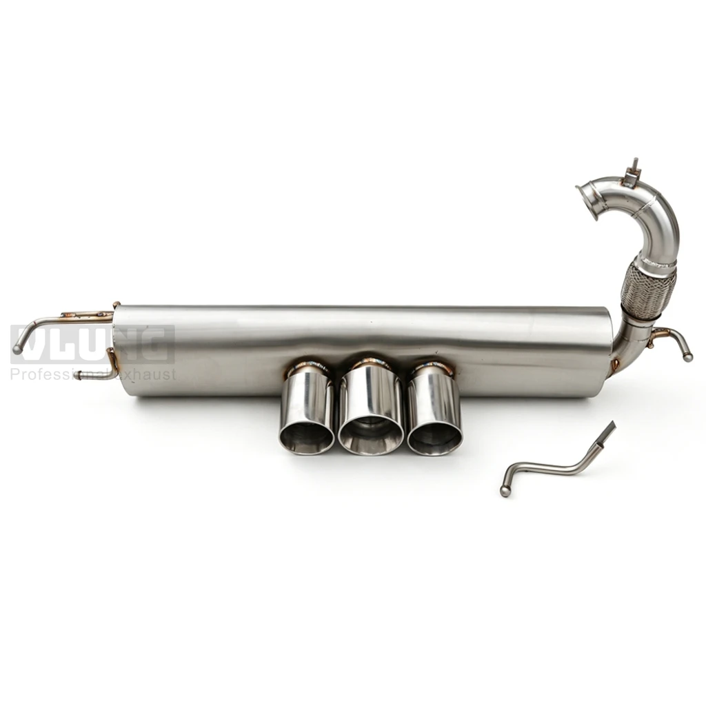 SS304 Stainless Steel Catback Exhaust Triple Outlet for Smart W453 1.0 0.9T 2015-2021 Performance