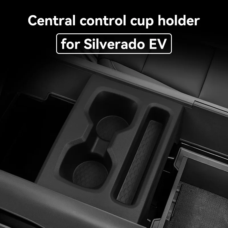 

For Chevrolet Silverado EV 2025-2026 Center Console Water Cup Holder Seat Drinks Holder Storage Box Car Interior Accessories