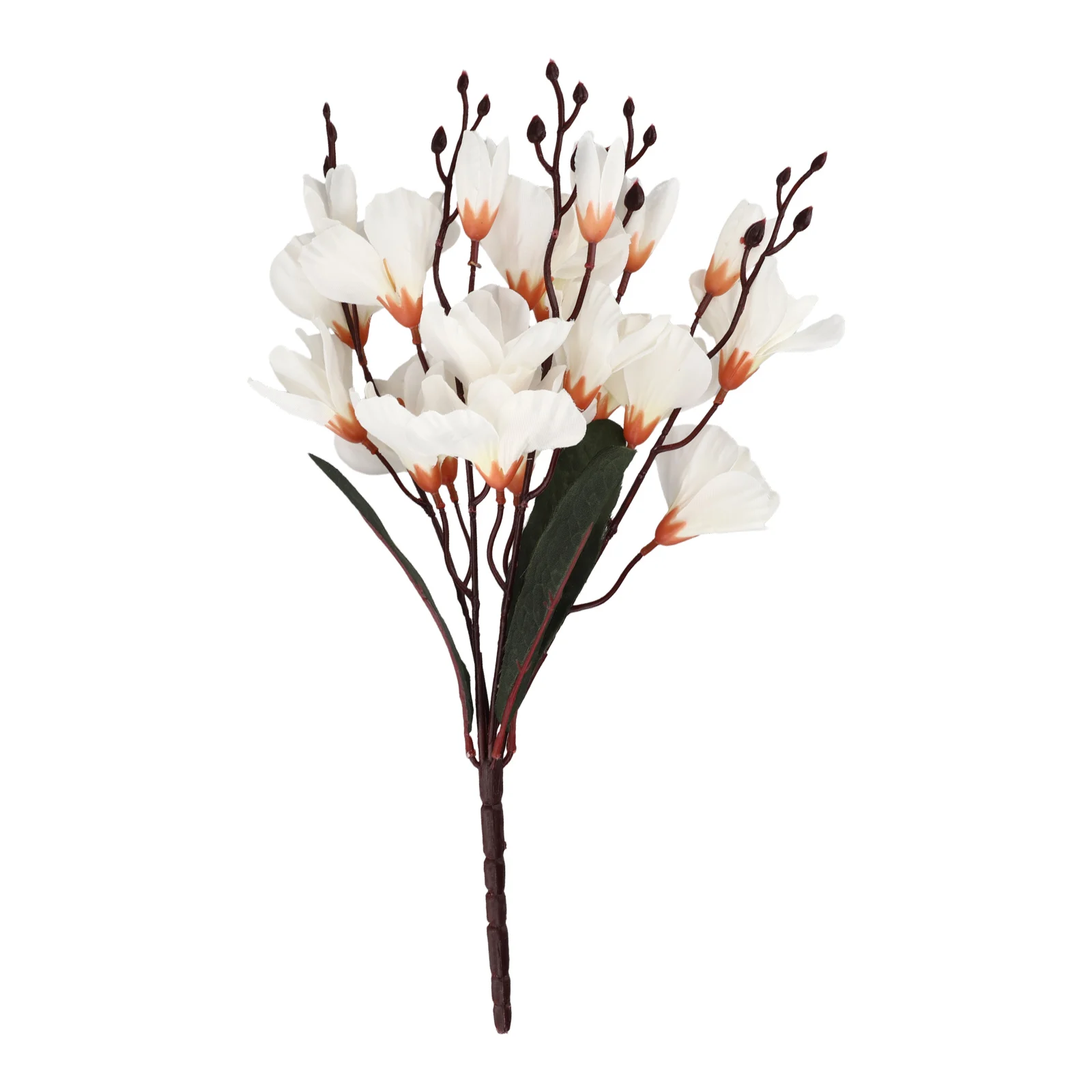 Magnificent Magnolia Flower Bouquet 5 Prongs 20 Heads Artificial Flowers for Home Decoration Multiple Color Options