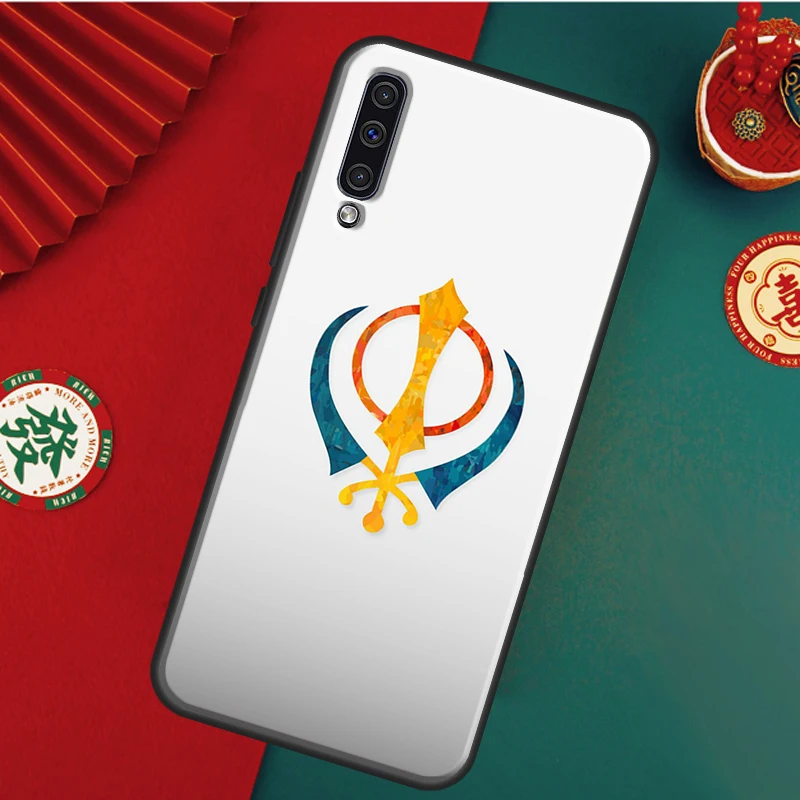 Khanda Sikh Symbol Case For Samsung Galaxy A54 A34 A14 A13 A33 A53 A12 A22 A32 A52 A72 A31 A51 A71 A50 Cover