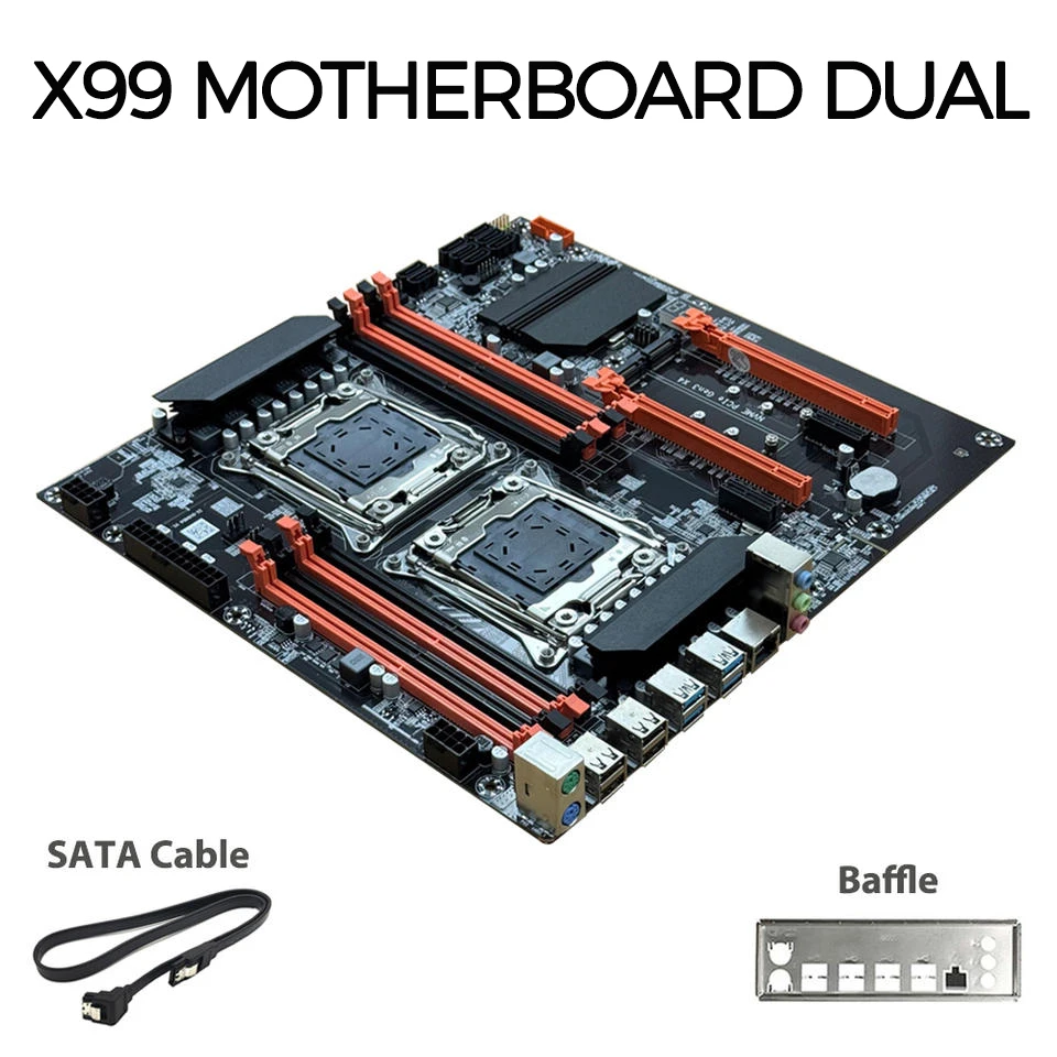 

Материнская плата MLLSE X99 с двумя процессорами, разъема LGA 2011-3, настольная материнская плата, комплект x99 xeon brasil