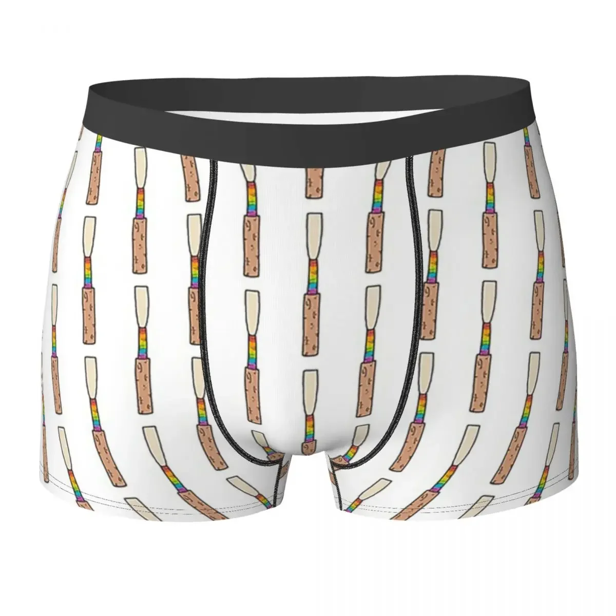 Boxer Underpants Shorts Rainbow Oboe Reed Panties Male Soft Underwear for Homme Man Boyfriend Gift