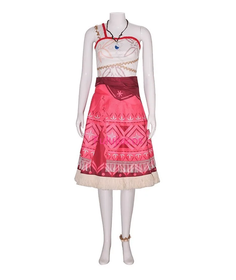 

Fulujiacos Moana Dress Cosplay Costume Women's Dress Full Set