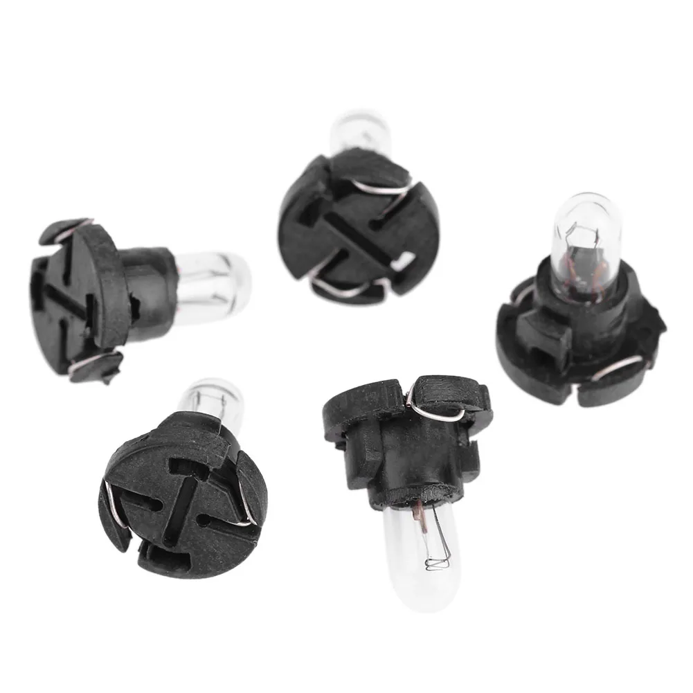 5pcs Instrument Light Bulbs Universal 12V T4 LED Instrument Lights Auto Accessories Replacement for Toyota Honda Nissan