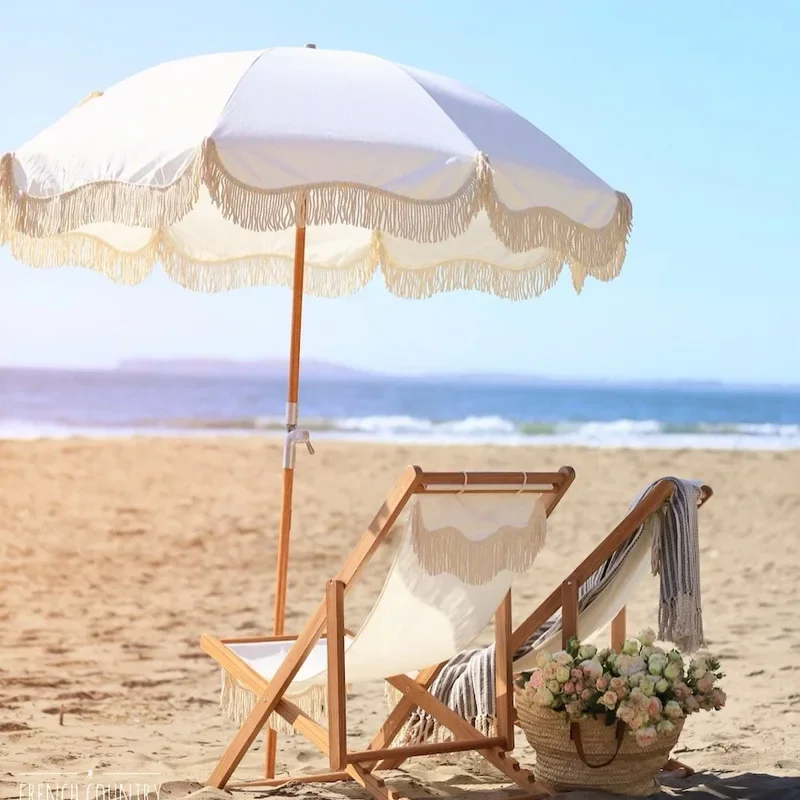 #Cross-border e-commerce specializes in customized retro parasols, outdoor products, garden umbrellas, fringed beech custo