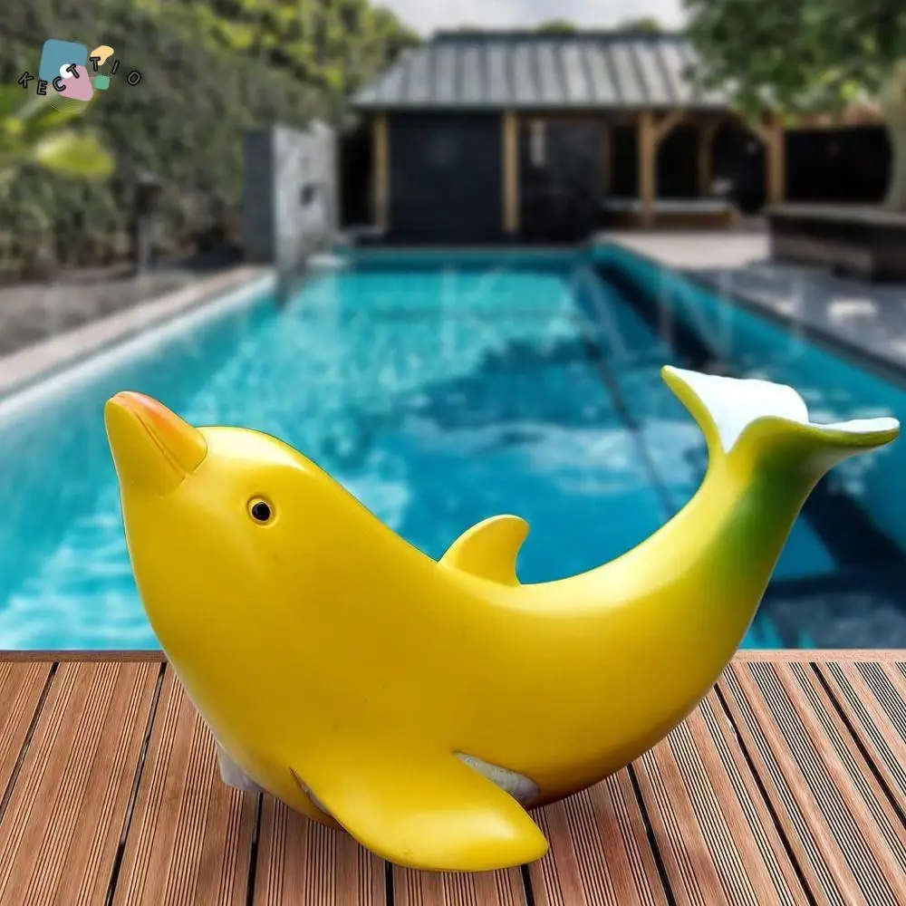 

Kawaii Banana Dolphin Sculpture Cartoon Exquisite Dolphin Resin Ornament Durable Handmade Banana Dolphin Doll Toy Car