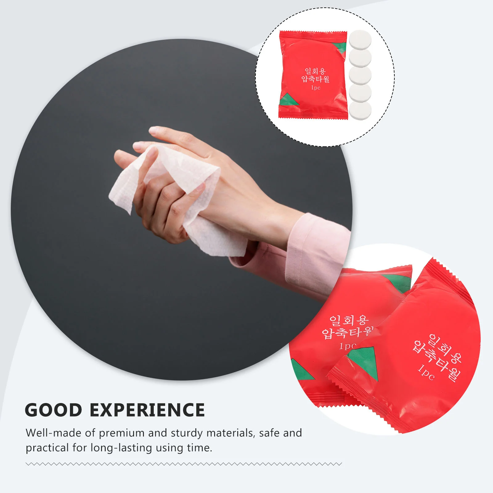 6 قطعة مناشف مضغوطة متعددة الوظائف، مناشف حمام للاستعمال مرة واحدة للسفر، للاستحمام في الهواء الطلق، مقاس كبير، غسيل ناعم ومريح #3