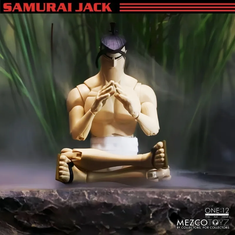 Mezco Toyz One:12 Boneco Articulado Colecionável Samurai Jack Anime Filme Modelo Articulado Boneco Articulado para Fãs Presente Decoração de Casa