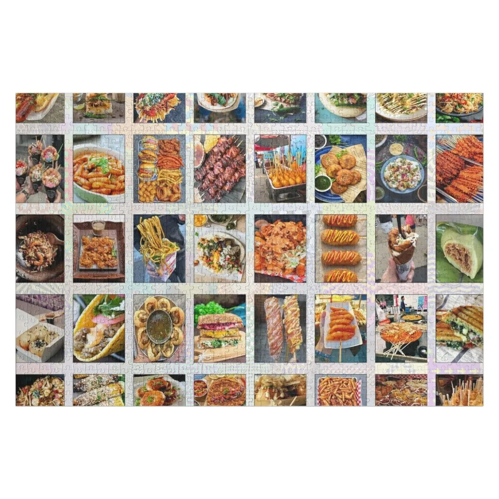 Street Food Jigsaw Puzzle Personalised Jigsaw Custom Wooden Gift Photo Personalized Gifts Personalized Child Gift Puzzle