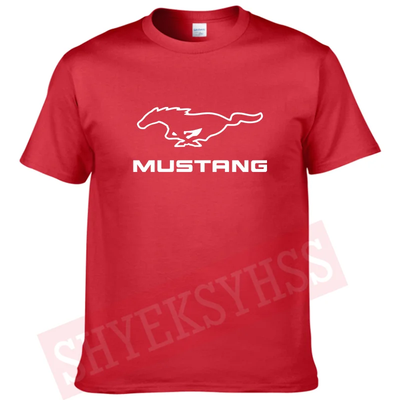 2024 Summer Men\'s T Shirt Mustang Muscle Car Printed Top Men\'s TShirt Fashion Short Sleeve Sports Fans T-Shirt