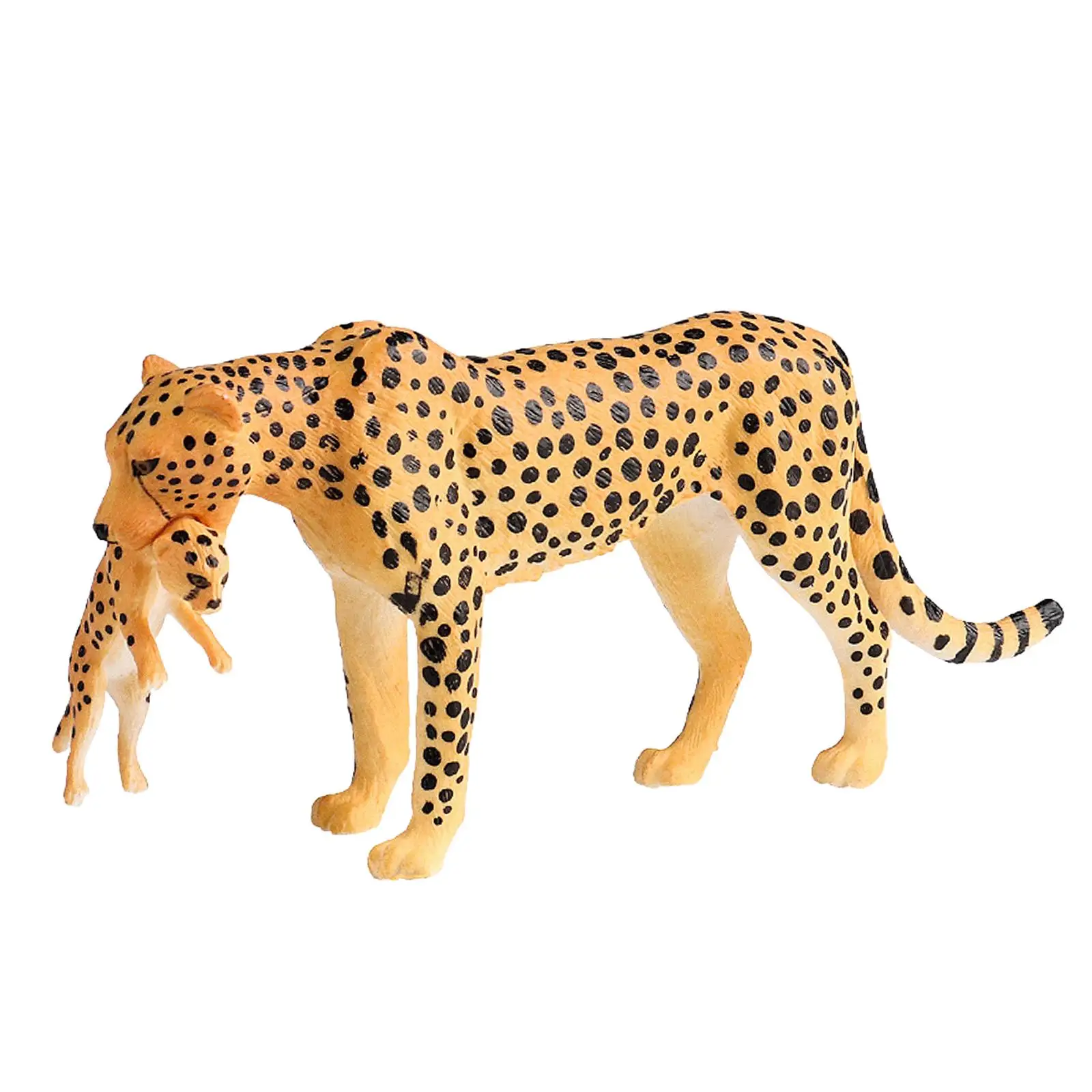 Estatuilla de juguete de leopardo, estatua de Animal de vida salvaje para pastel de juguetes educativos