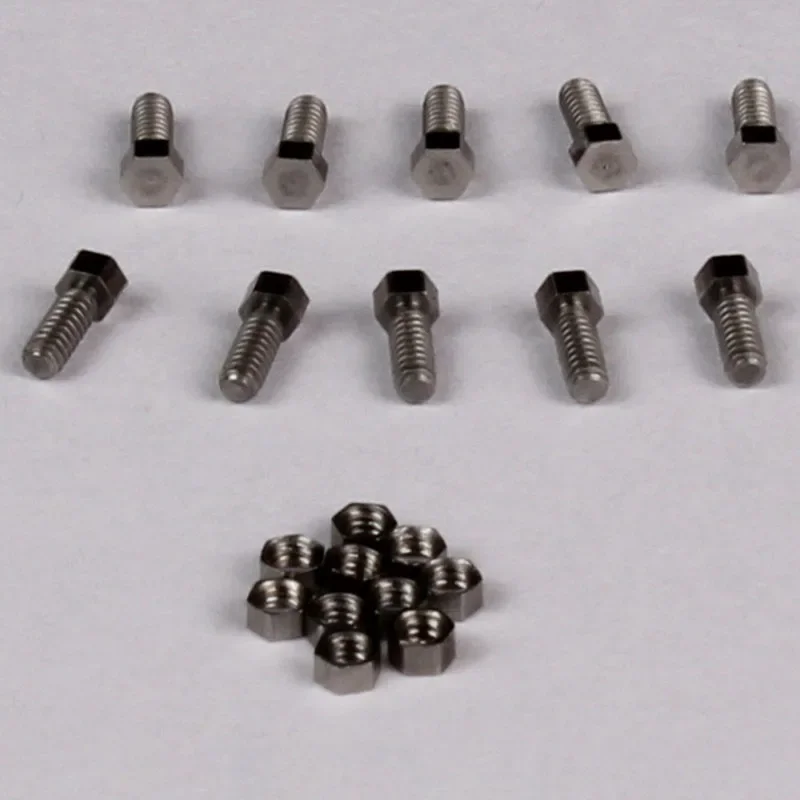 Simulation 1pcs Metal 1.6 1.2 External Hexagon Screw Nut for 1/14 Tamiya RC Truck for SCANIA 770S R620 for VOLVO ACTROS 3363 Car