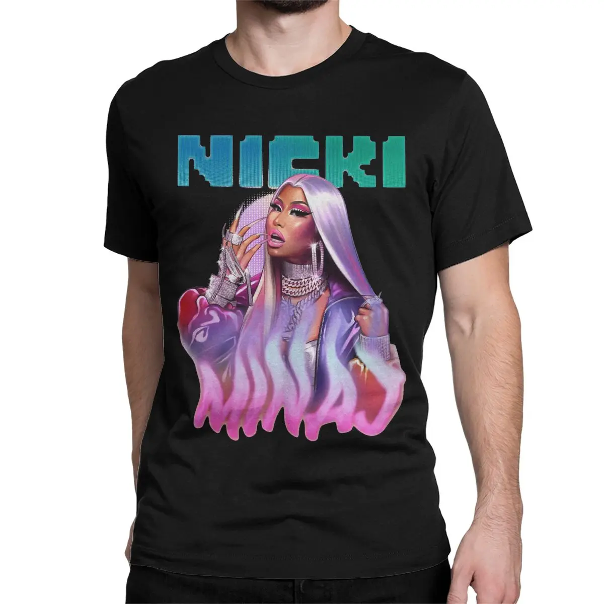 Funny Nicki Minaj Rap Gag City T-Shirts Men Women's Round Neck Cotton T Shirts Rapper Singer Music Tee Shirt Classic Clothes