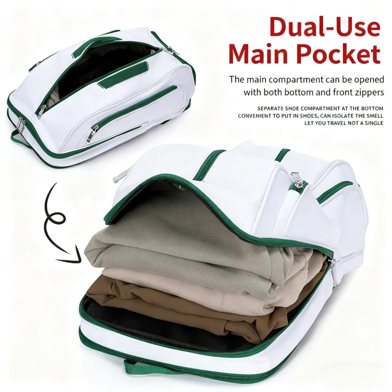Tennis Backpack For Sport Convertible Padel Badminton Squash Pickleball Bag With Shoe Compartment, Laptop Sleeve,Fence Hook