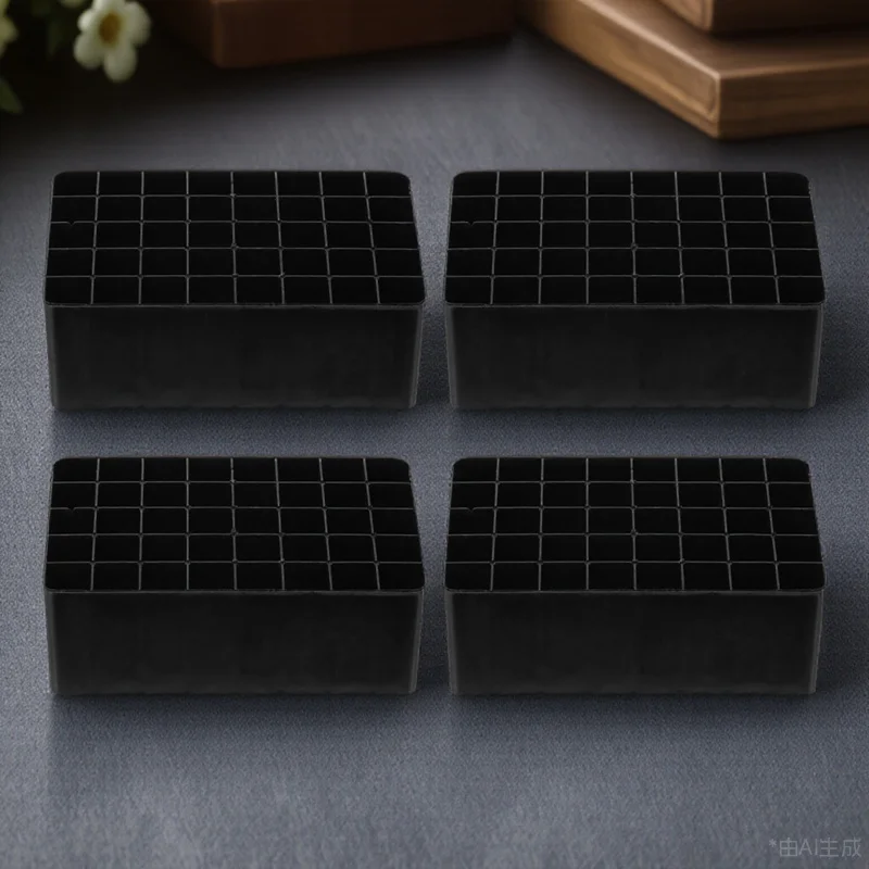 

4pcs Pen Box 40 Holes Stationery Storage Holder Desktop Organizer Plastic Pencil Container Mark Pen Holder Pp Material