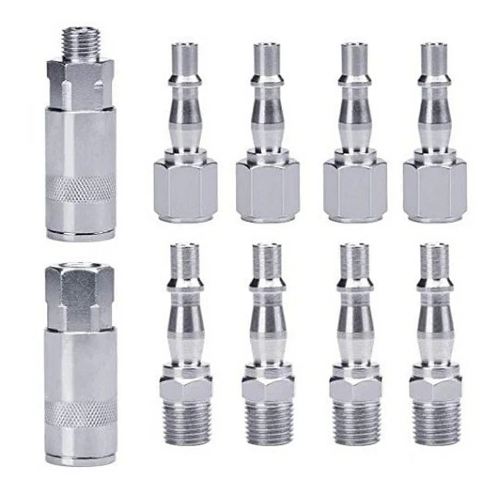 10 peças acoplamentos rápidos-1/4 acessórios para compressor de ar acoplamentos pneumáticos