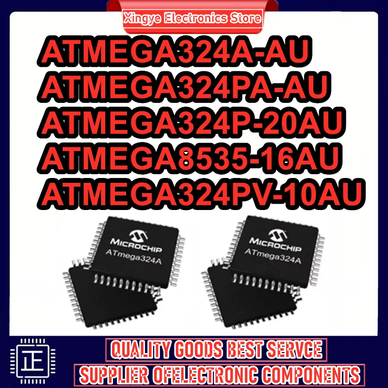 

Микроконтроллеры ATMEGA324A-AU, ATMEGA324PA-AU, ATMEGA324PV-10AU, ATMEGA324P-20AU, ATMEGA8535-16AU (чипы IC MCU) в корпусе TQFP-44, в наличии
