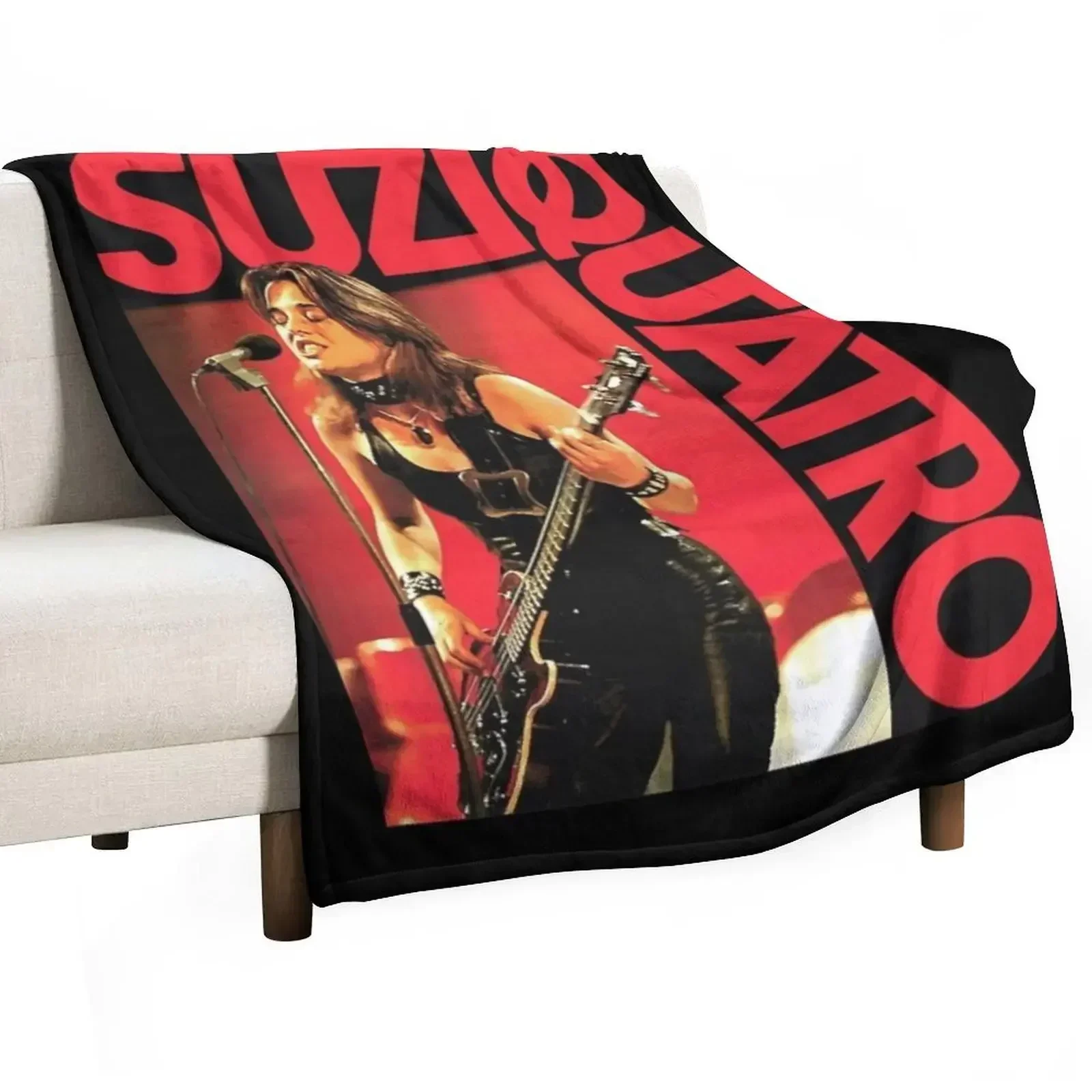 Suzi Quatro Throw Blanket Cute Plaid Thermals For Travel cosplay anime Blankets