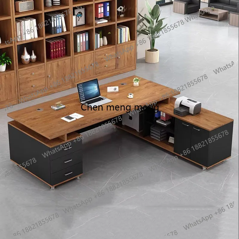 

Modern Wooden Office Desk Computer Decoration Executive Design Office Desk Minimalist Aesthetic Meuble Bureau Salon Furniture