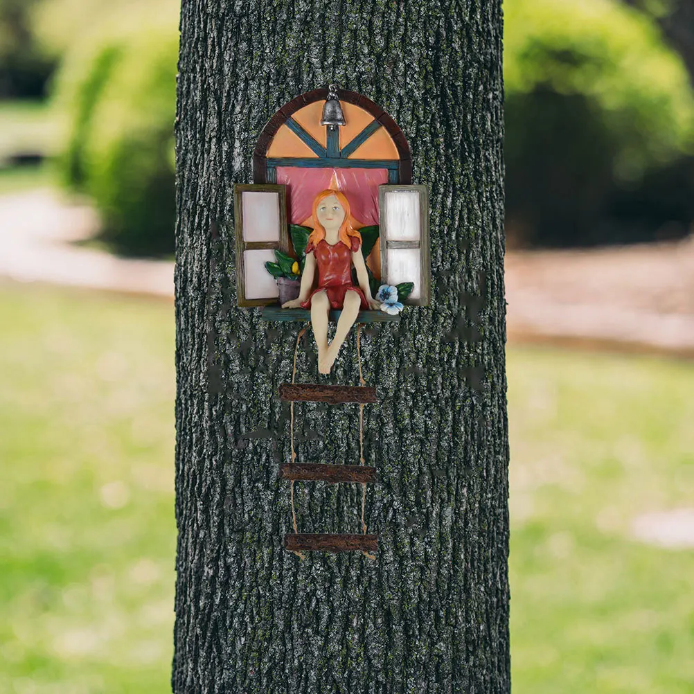 

1Pcs Lovely Fairy on Window Ledge Hanging Ornament Safe Odorless Garden Decor Gift Fairy on Window Ledge Decoration