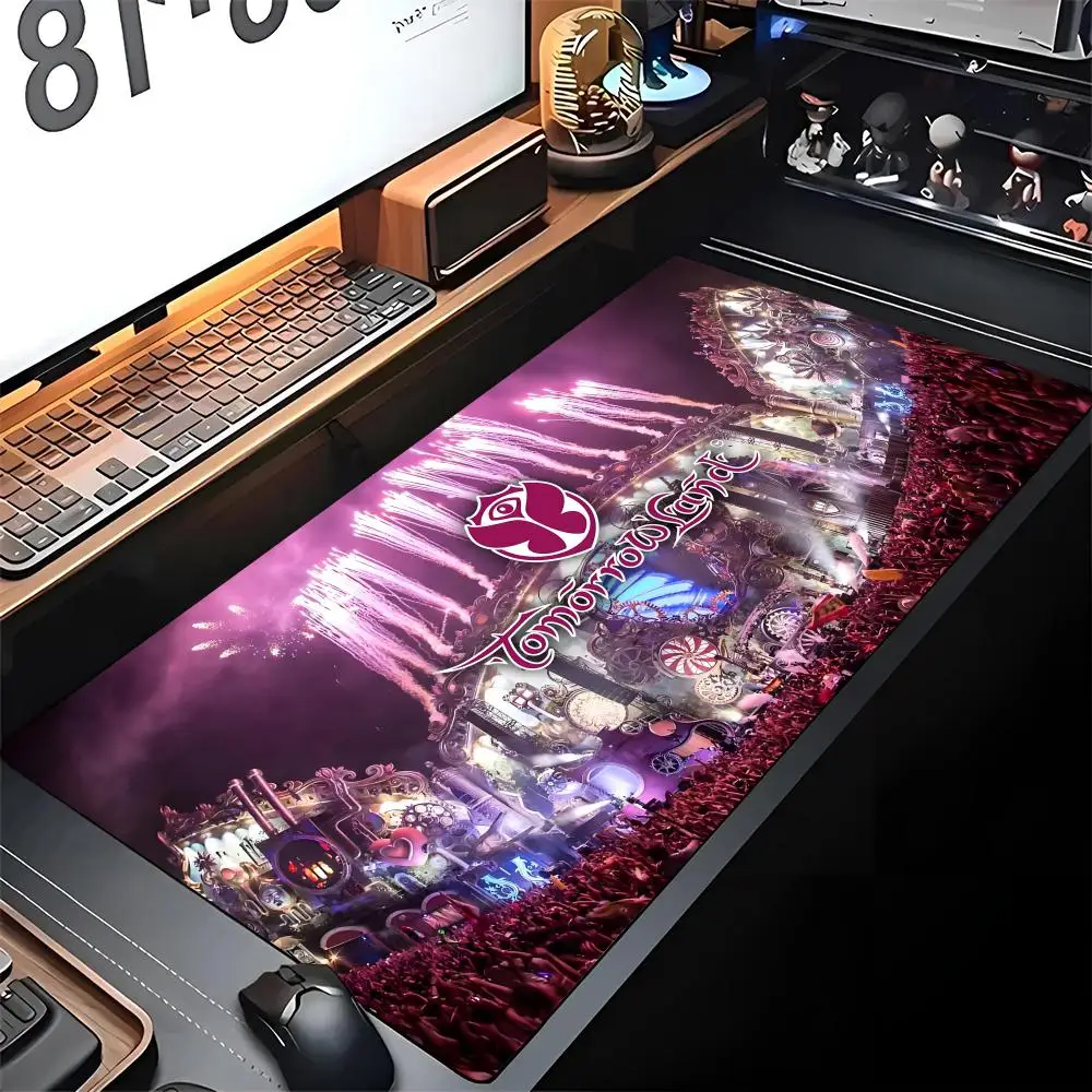 

TomorrowlandES Music Mouse Pad Gaming Locking Edge Big Anime Computer Gamer Large Rubber Art Mousepad Laptop Desk Mat
