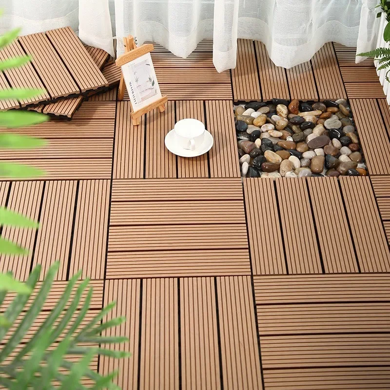 DIY Outdoor Wood Plastic Splicing Wood Flooring Outdoor Environmentally Friendly Composite Flooring Anti Corrosion Wholesale