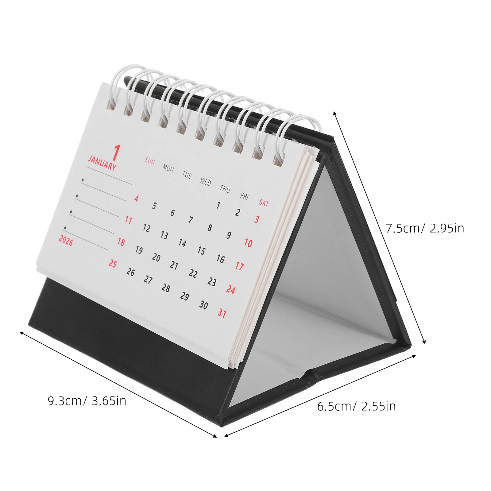 2026 Mini Desk Calendar Foldable Standup Small Desktop Monthly Planner Office Study Decorative Standing Table Calendar