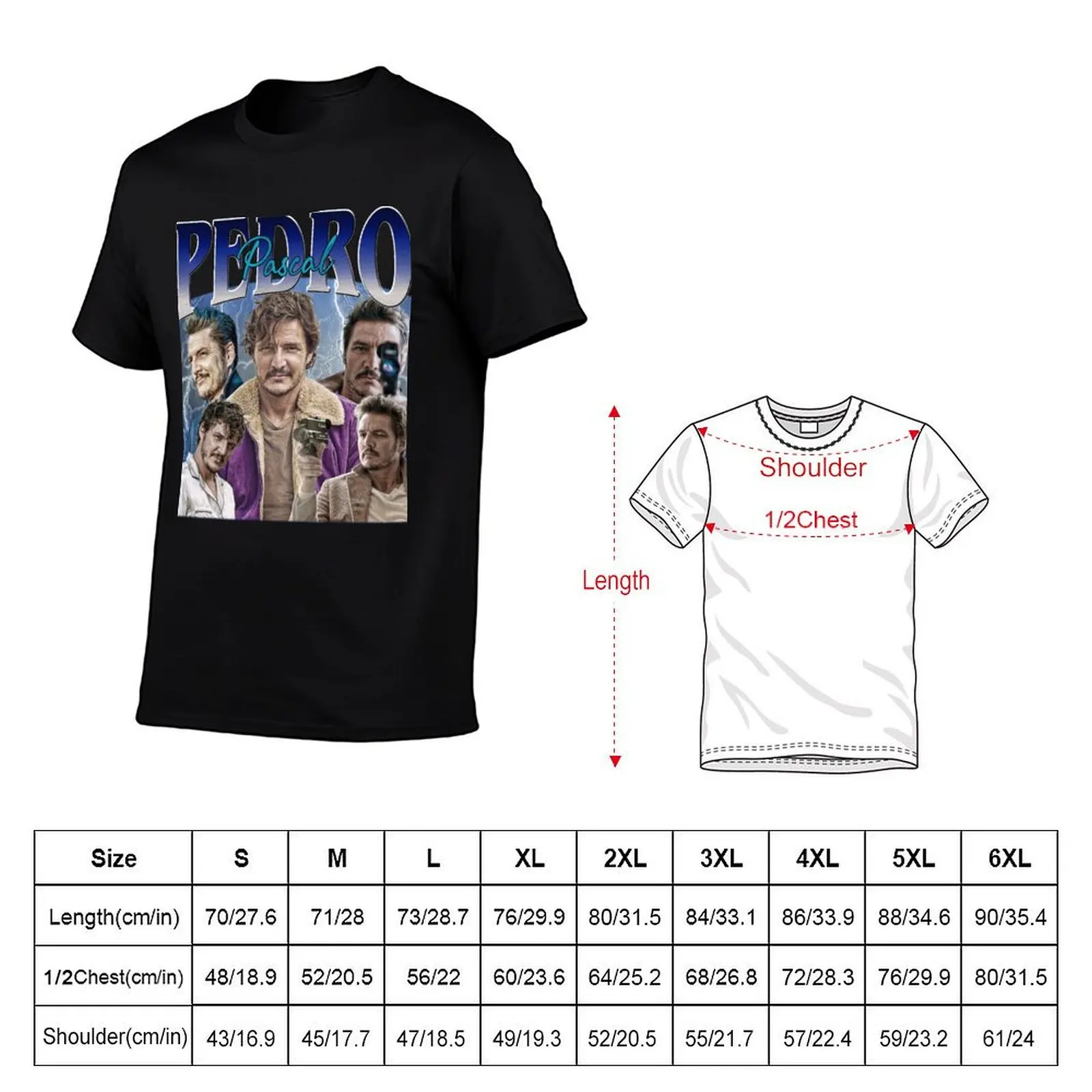 Pedro Pascal Homage T Shirts T-Shirt Basic Comfort Fit T-Shirt for Men