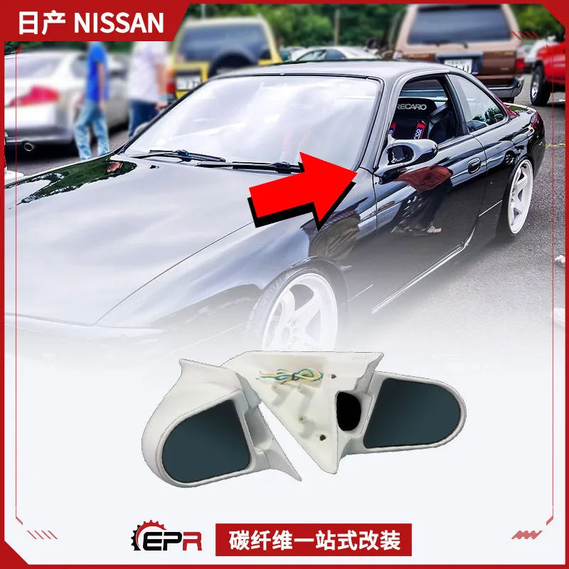 

Suitable for Nissan SILVIA S14 Carbon Fiber Rearview Mirror Retrofit Gandor Bullet Mirror Replacement