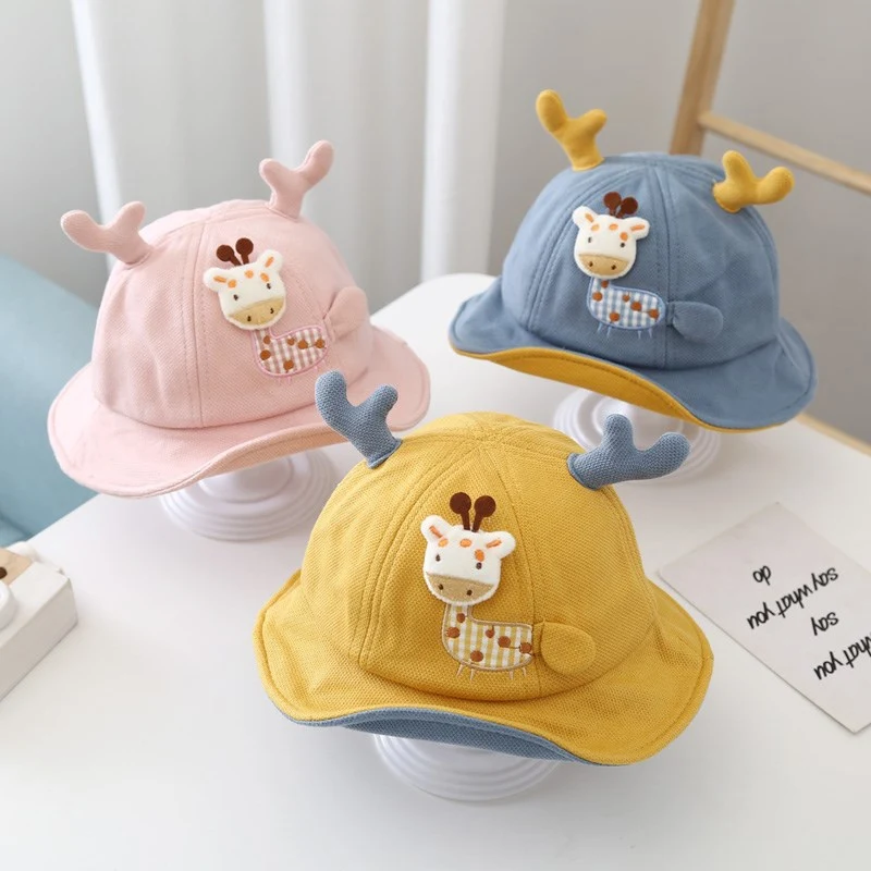 

Baby Bucket Hat for Kids Spring Outdoor Boys Girls Sun Hat Summer Cartoon Toddler Children Fisherman Cap Cotton Panama Bonnet