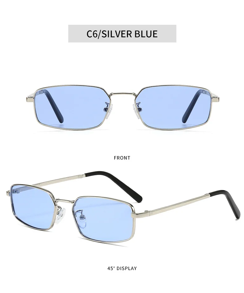 Amerikanischer Vintage-Sonnenbrillen-Stil aus Metall mit schmalem Rahmen, geeignet für Korrektionsgläser, Old-Money-Style Sonnenbrille – Detail 13