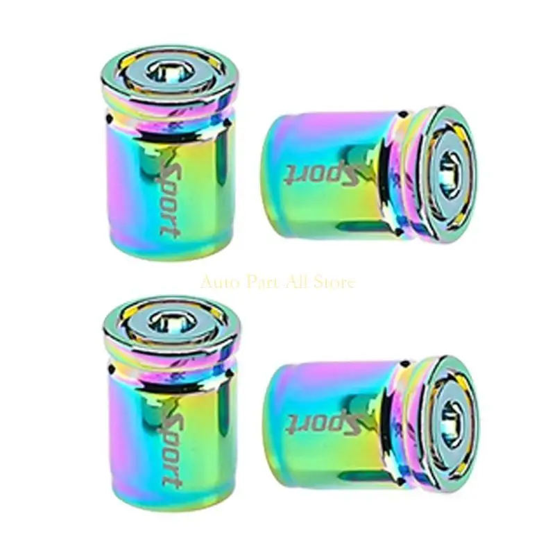 

J0MA 4PCS Universal Tire Claps STEM CAPS Красочные противные крышки для транспортных средств для транспортных средств для