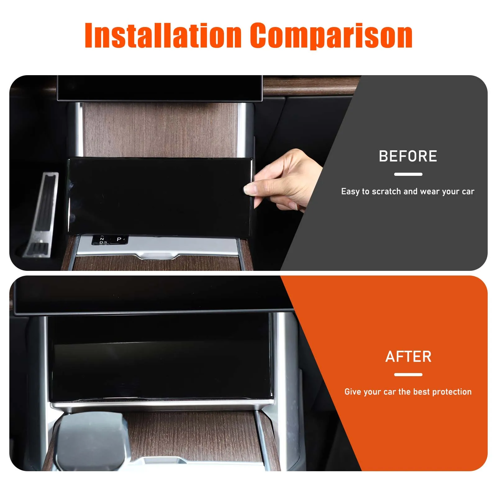 

For Land Rover Range Rover Executive 2024+ models central control navigation under-screen decorative cover Auto parts Piano blac