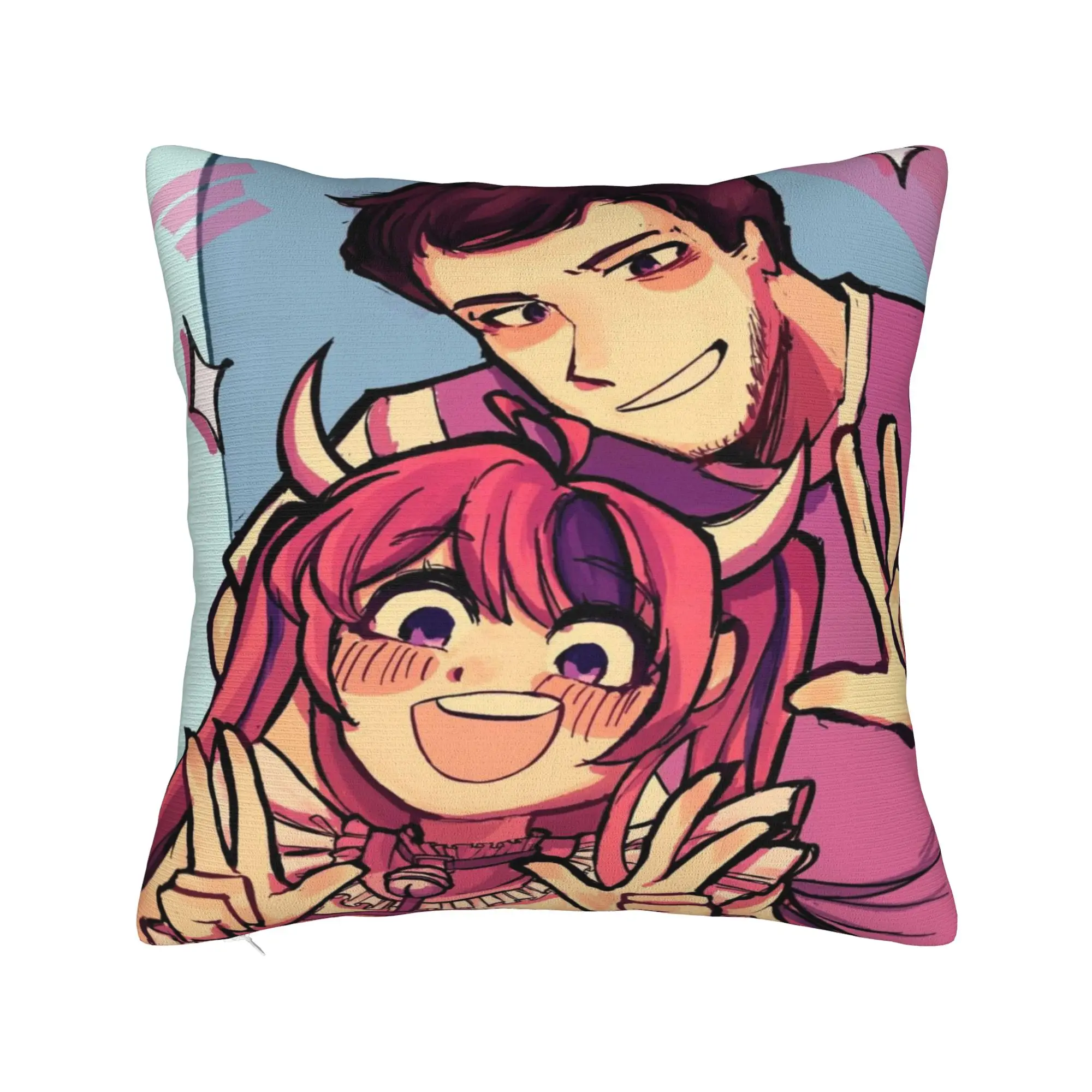 Ironmouse Vtuber Pillow Cover  Vintage Pillow Case For Wedding Party Home Decor Print Pillowcases Birthday Gift