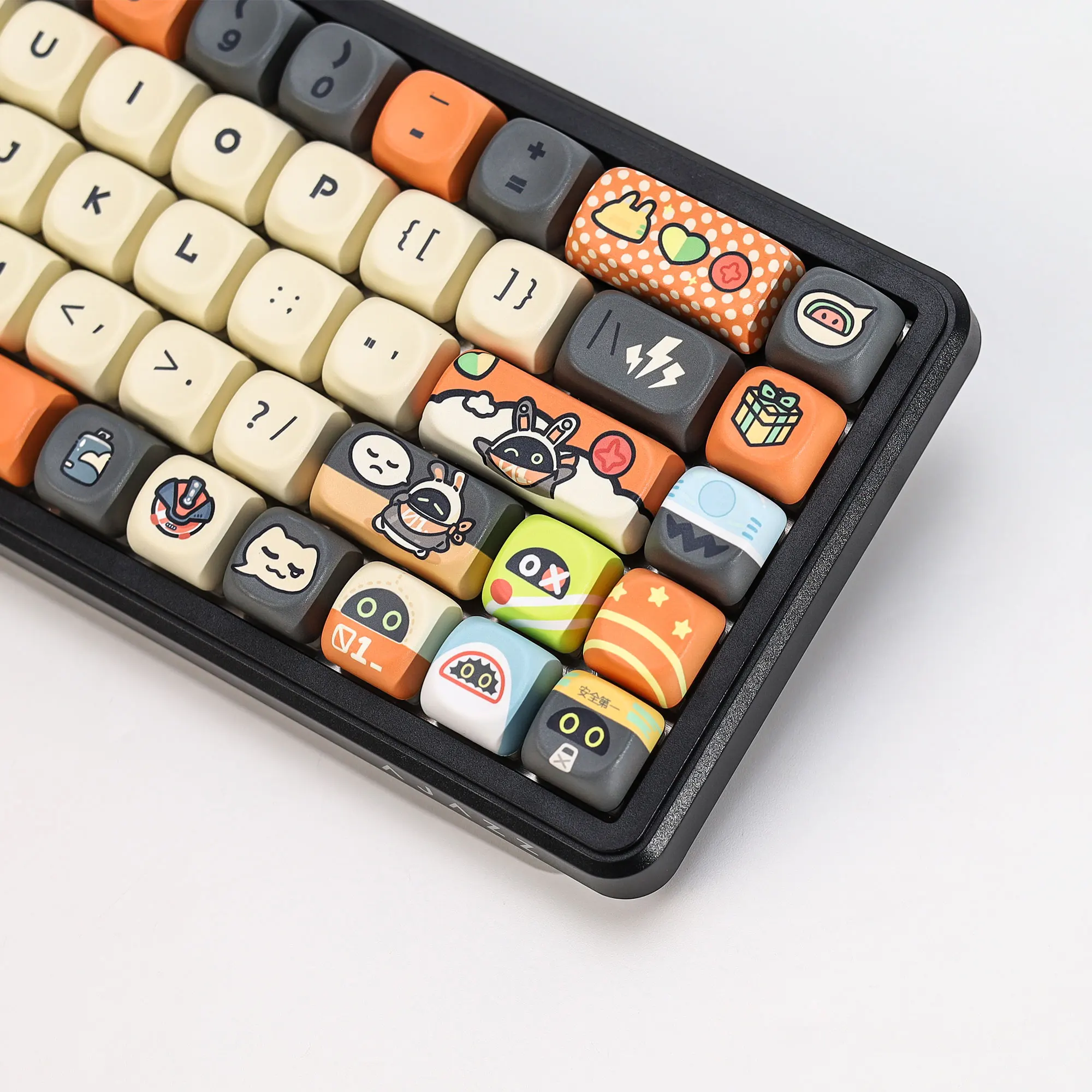 KBDiy ZZZ Bangboo Themen-Keycaps Anime Niedliche KOA MOA Profil PBT Tastenkappen ISO Benutzerdefinierte DIY für 60% Gaming Mechanische Tastatur Tastenkappen – Detail 14