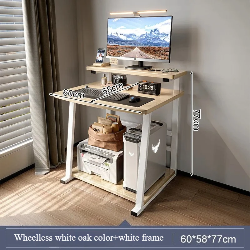 ​​Compact Computer Desk - Small Mobile Laptop Table for Home, Mini Study Desk for Small Spaces, Simple Bedside for Apartments
