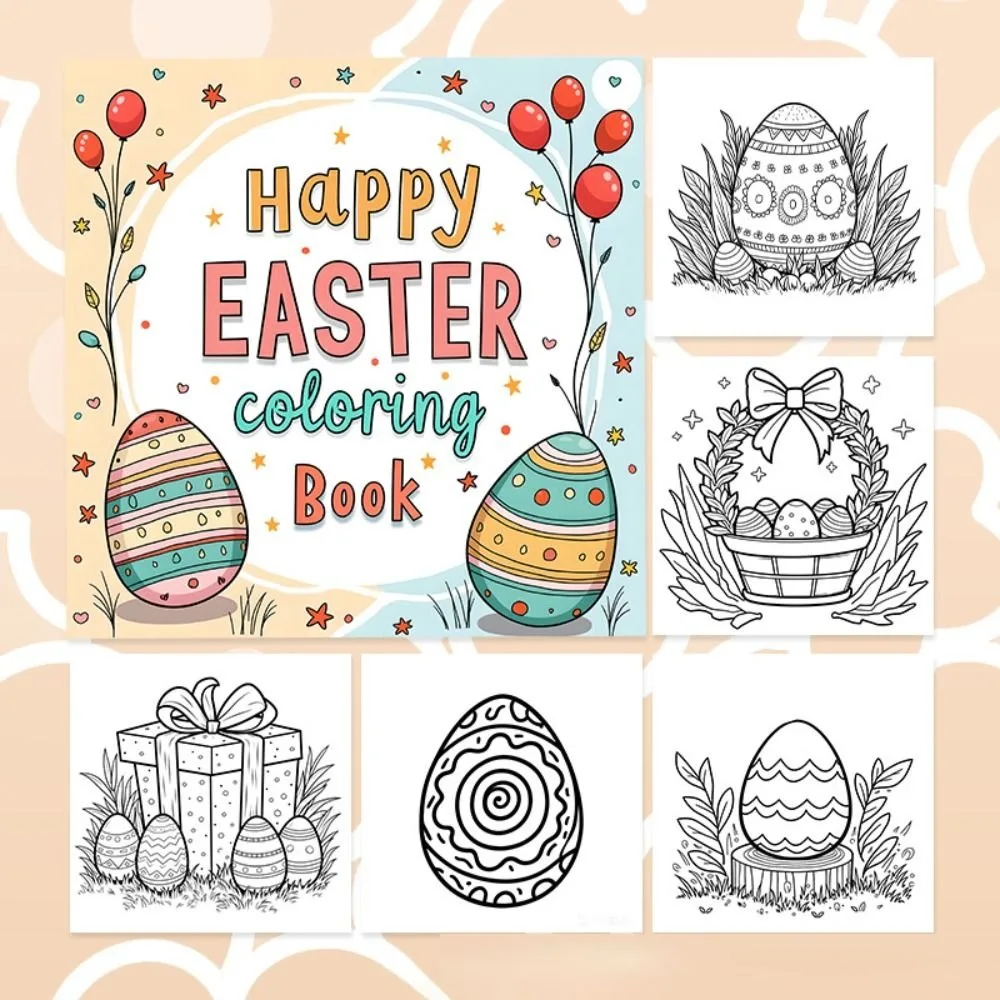 22 Pages Cartoon Winter Coloring Book Relaxation Funny Easter Graffiti Painting Book Educational Parent-child Interactive Toy