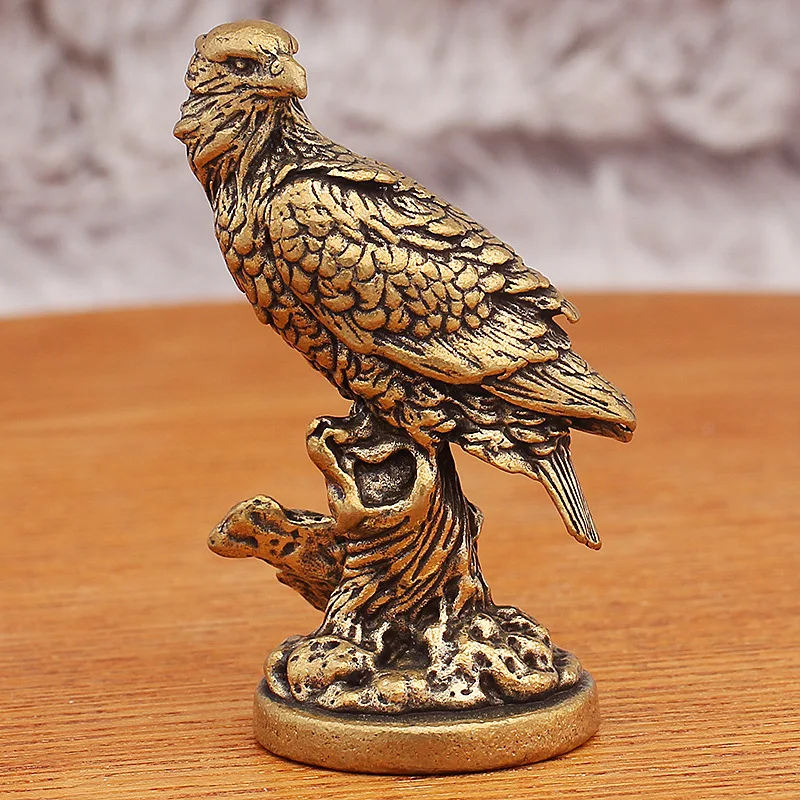 

Brass Eagle Creative Home Desktop Decoration Vintage Eagle Gift Street Stall Small Brass Ornament Metal Craft