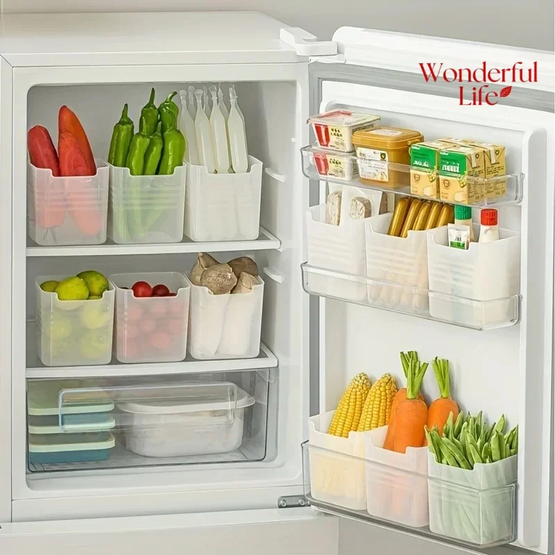 1/3PCS Refrigerator Storage Boxes Food Fresh Organizer Cold Storage Crisper Fruit Spice Food Container Boxes Home Kitchen Boxes