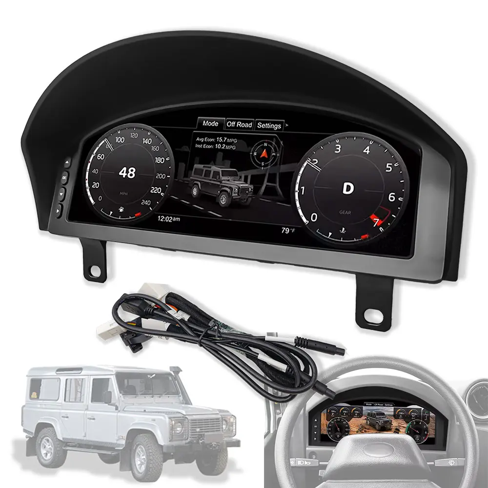 New Design Car Digital Cluster LCD Dashboard Auto Speedometer Linux System Instrument for Land Rover Defender 2012-2016